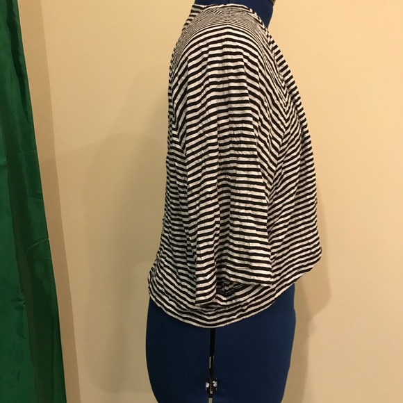 NWOT Taravao Cropped Striped Relaxed Shrug - Picture 5 of 7